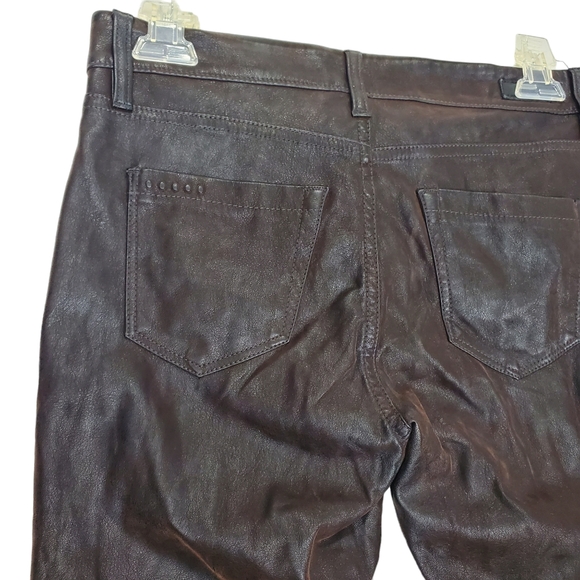Blank NYC Vegan / Faux Leather Dark Brown Skinny Pants Size 26 - Picture 8 of 16